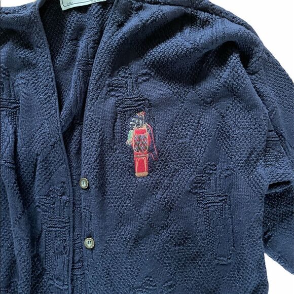 Unique vintage golf cardigan ladies xl - Picture 2 of 3
